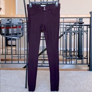 Slim Leg Burgundy Dress Pants